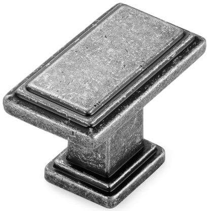 KOOFIZO 10 Pack Antique Iron Cabinet Knobs Iron Drawer Knobs K07 Rectangular Single Hole Cabinet Pulls for Cabinets Drawers Dresser Cupboard Bedroom Closet Bathroom Vanity - color: Antique Iron, size: Knob 01 - 10Pcs