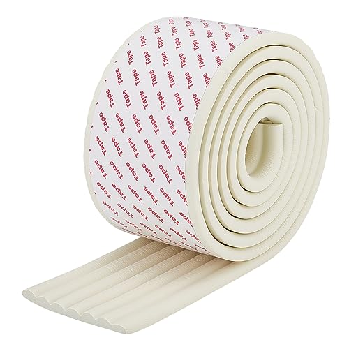OLYCRAFT 6.8 Feet Beige Bunk Bed Ladder Pads Soft Ladder Pads with Strong Adhesive Bunk Bed Ladder Cover 3.2 Inch Wide Replacement Bed Ladder Pads for Stair Steps Foot Comfort Corner Protectors - color: Beige