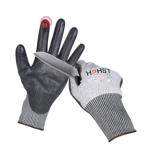 Cut Resistant Gloves Level A6 Cut Proof Work Gloves Smart Touch - color: 1 Pair, size: Large (Pack of 1)