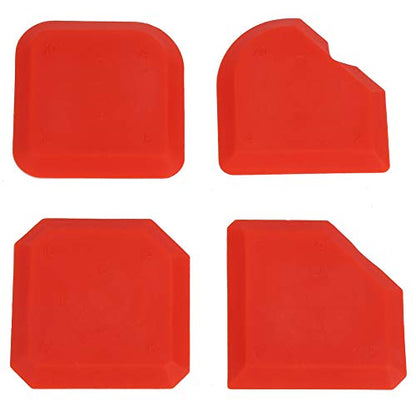 4 Pieces Silicone Caulking Tool Set,Caulk Scraper Silicone Sealant Grout Finishing Tool for Kitchen Bathroom Floor Sink Joint Sealant Sealing