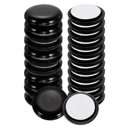 uxcell 24Pcs Plastic Furniture Sliders 1.1" Self-Adhesive Round Furniture Leg Protectors, Table Chairs Foot Cups Sliders Reusable Furnishing Movers for Hardwood Floors Tile Laminate - size: 1.1"