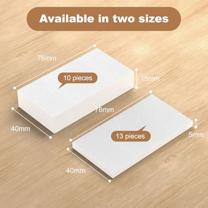 Headboard Bumpers for Wall, 25Pcs EVA Foamadhesive Felt Strips, Bed Furniture Wall Protectors, 10Pcs (15mm Thick)+15Pcs (5mm Thick) Couch Wall Protector, White Headboard Stoppers Wall Protector. - size: white