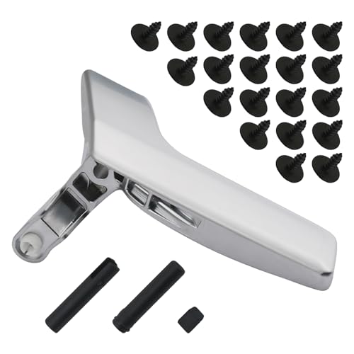 Metal Interior Door Handle Repair Kit | Compatible with Mercedes Benz W204 X204 C230 C250 C280 C300 C63 GLK250 GLK280 GLK300 | Inside Inner Front or Rear Left Driver Side Door Lever (Matter Sliver) - color: Sliver, style: LH