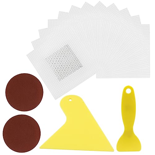12 PCS Drywall Repair Patch Kit, 2 inch Self Adhesive Aluminum Repair Patch Metal Sheetrock Ceiling Mesh Repair for Plasterboard Drywall Hole Repair