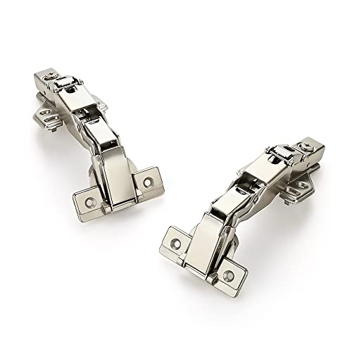 Ravinte 1 Pair 2 Pack Kitchen Cabinet Hinges, 165 Degree Kitchen Door Hinges Compatible with Lazy Susan Corner Cupboard，Full Overlay Face Frame Concealed Corner Cabinet Hardware - size: 165 Degree