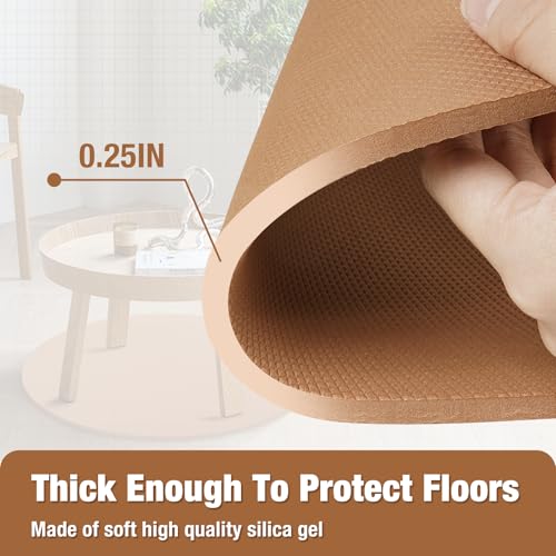 Recliner Pads for Hardwood Floors - Round Floor Rubber Mat for Recliners Protects Hardwood & Tile Floors from Scratches, Coffee - size: Coffee