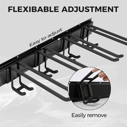 Garage Tool Organizer 32in - Heavy Duty Wall Mount Tool Storage Rack Load 350lb for Mop Rake Broom Shovel Folding Chair - size: 32 inch