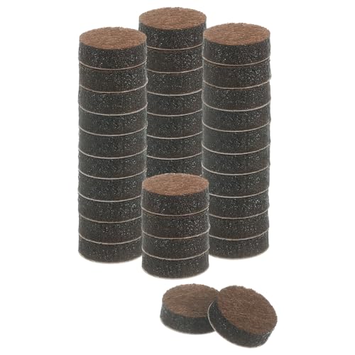 uxcell Furniture Pads, 36Pcs 0.6" - Round Self Adhesive Felt Furniture Pads, Floor Protectors for Furniture Feet Chairs Legs Hardwood Floors (Brown) - size: 0.6"