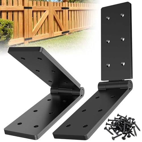 Heavy Duty Hinges 270 Degree Folding Hinge for Bifold Doors, Double-Layer Black Iron Table Cabinet Hinge 4PCS - size: Black-2pcs
