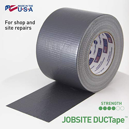 IPG JobSite DUCTape, Contractor Grade Duct Tape, 1.88" x 60 yd, Silver (Single Roll) (Pack of 3) - color: Silver, size: 1.88" X 60 Yd (Pack of 3)