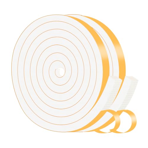 Weather Stripping Door Seal,Weather Stripping,Soundproof,Cold Insulation,High Density CR Foam Insulation Tape for Door,Windows (White, 1/2 in x 3/8 in x 13Ft) - size: 1/2 In x 3/8 In x 13 Ft