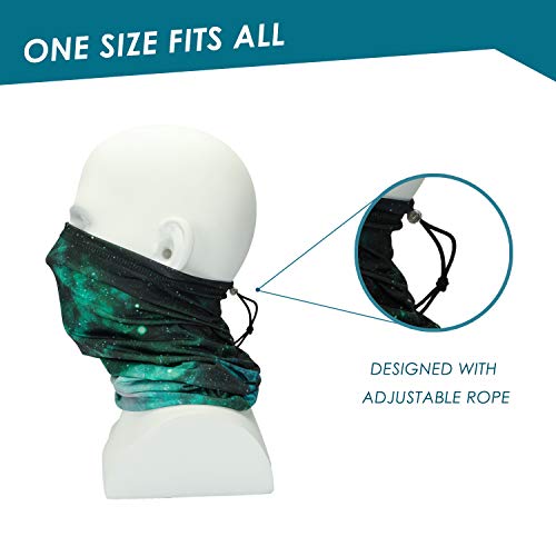 Neck Gaiter Face Mask Reusable, Cloth Face Masks Bandana Balaclava Cover Scarf Shield - color: Plume-white