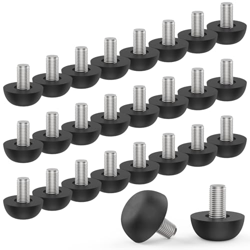M8 Adjustable Furniture Leg, 304 Stainless Steel Furniture Feet, 8mm x 1.25 Screw-in Leveling Feet, Outdoor Patio Furniture Legs Leveler Replacement for Table, Chair, Desk, Cabinet (24Pcs) - size: 24 PCS