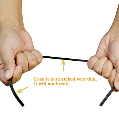 Window Screen Spline, 0.16" x 120ft Screen Retainer Spline for Window Screen Replacement, Black, Tooltriz - size: .16“ x 120ft