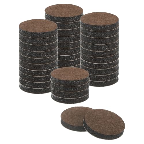 uxcell Furniture Pads, 36Pcs 1.25" - Round Self Adhesive Felt Furniture Pads, Floor Protectors for Furniture Feet Chairs Legs Hardwood Floors (Brown) - size: 1.25"