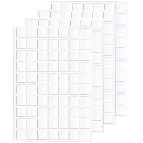 JANYUN 560 Pcs Double Sided Sticky Dots Removable Square Putty Clear Double Sided Tape for Crafts No Trace Sticky Tack Adhesive Tape (Square10 mm) - size: 0.39"x0.39" Square