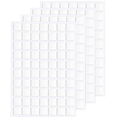 JANYUN 280 Pcs Double Sided Sticky Dots Removable Square Putty Clear Double Sided Tape for Crafts No Trace Sticky Tack Adhesive Tape (Square 10 mm) - size: 10x10mm Square 280pcs