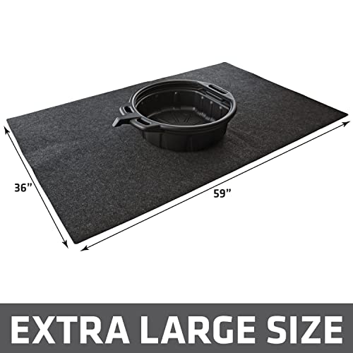 Drymate XL Oil Spill Mat (36" x 59") (2-Pack), Premium Absorbent Oil Pad, Reusable, Washable, Durable, Waterproof Backing Contains Liquids, Protects Garage Floor Surface (USA Made) - size: 36" x 59" (2-Pack)
