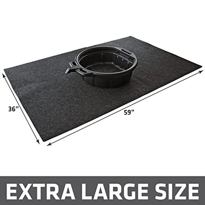 Drymate XL Oil Spill Mat (36" x 59") (12-Pack), Premium Absorbent Oil Pad, Reusable, Washable, Durable, Waterproof Backing Contains Liquids, Protects Garage Floor Surface (USA Made) - size: 36" x 59" (12-Pack)