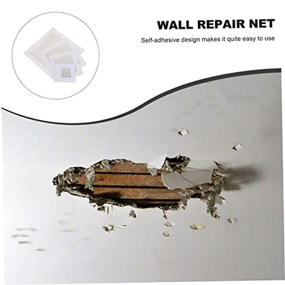jojofuny 12pcs Mesh Wall Patches Dry Wall Patch Self-Adhesive Drywall Repair Kit Suitable for Home Repairing Supplies