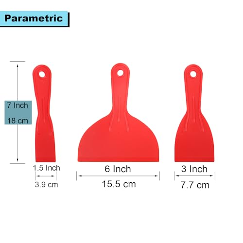 3 Pcs Putty Knife,Flexible Plastic Paint Scraper Tool for Spackling,Spreader, Spackle, Putty Knife Scraper, Tamale Spreader Tool 3-Pack: 1-1/2", 3", 6", 3 Pcs Putty Knife