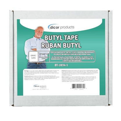 Dicor BT-1834-1 Butyl Seal Tape - 1/8" x 3/4" x 30' Repair Tape for RV, Trailer, Motorhome, Window, and Vent Sealing - size: 1 Pack, style: 1/8" x 3/4" x 30'