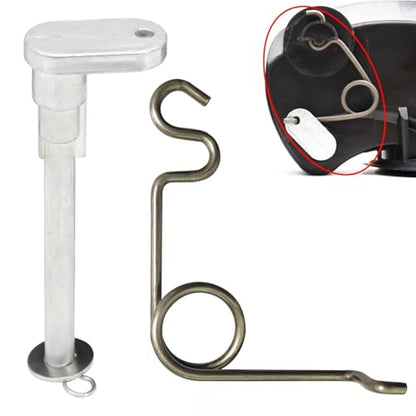 Fuel Door Hinge Pin with Gas Door Spring, for 2015-2024 F150 Loose Gas Cap Permanent Repair Fix (15-24 Spring+Hinge) - size: 15-24 Spring+hinge