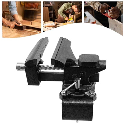 Bench Vise, 4.5"/6" Heavy Duty Cast Iron Workbench Vise with Anvil, 2-in-1 270-Degree Swivel Multipurpose Vise, Table Clamp for Woodworking Drilling, Pipe Cutting, Welding and DIY (6in) - size: 6in