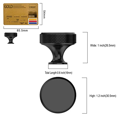 Amerdeco 10 Pack Matte Black Knurled Cabinet Knobs Kitchen Cabinet Handles for Drawer Dresser, Cupboard and Wardrobe ZH0036 - color: Matte Black