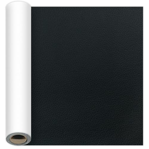 Black Leather Repair Tape, 15.7×47 Inch Self-Adhesive Leather Repair Patch for Couch, 1 Roll Vinyl Leather Repair Kit Leather Patches for Handbags, Car Seat, Office Chairs - color: Black