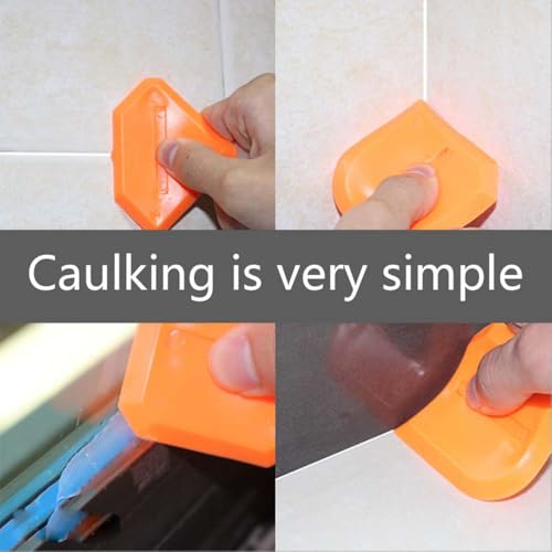 9 in 1caulk smoothingand Grouting Tool, silicone remover，Sealant Trimming and Removal Tool with Grout Squeegee for Bathrooms, Windows, Doors, Kitche - color: Green
