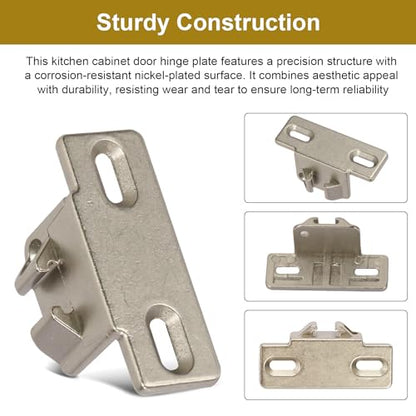 Hinge Mounting Plate Replacement for Blum 1 5/8" Overlay 110 Degree Compact 33 Edge, Edge Mount Plates for Blum Face Frame Overlay Hinge, Hinges for Cabinet Doors, Self Closeing Hinges(2 PCS)