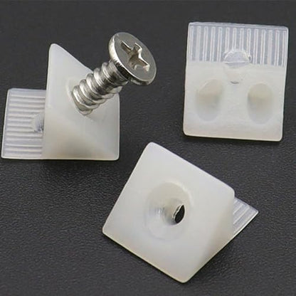 50 Pack Drawer Wedges with Screws - Furniture Chest Drawer Bottom Repair Fixing Mending Wedges 90 Degree Drawer Plastic Angle Code Bracket Fastener (50)