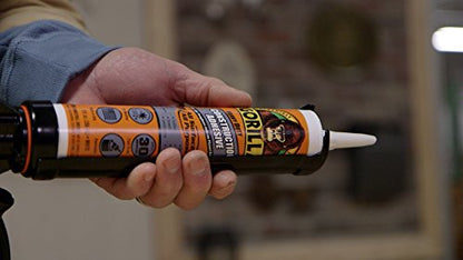 Gorilla Heavy Duty Construction Adhesive, 9 ounce Cartridge, White, (Pack of 5)