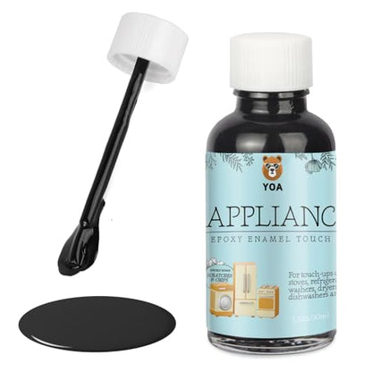 YOA Black Multi-Purpose Touch Up Paint, Stainless Steel touch up paint, Suitable for Household Appliances Such as Refrigerators, Dryers, Microwaves, Etc, And Can Also Be Used For Wall, Wood, And Floor