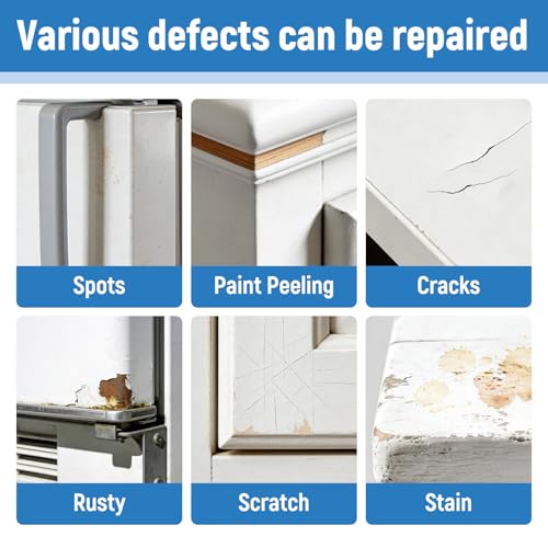 White Paint Multi Surface Semi-Gloss White Touch Up Paint Repair for Metal,Wall,Door,Cabinets,Wood,Furniture, Appliance,Metal, Acrylic Touch Up Paint Pen, Enamel 30ML - color: Semi-Gloss White