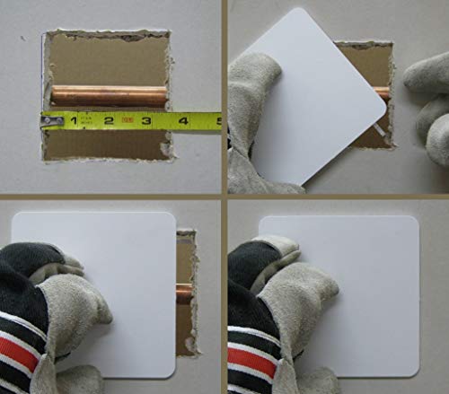 Access Panel for Wall and Ceiling, Standard Square Repair Panel, Hide Hole in Drywall, Fit Wide Range of Hole, No Trimming of Wall Required by RoutCad (#2:Panel 5 1/8in X 5 1/8in, Hole 3.0" to 4.9")
