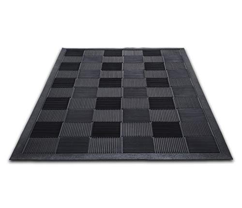 Guardian Floor Protection PARQUET3X5 Parquet Wiper Scraper Outdoor Floor Mat, Rubber, 3' x 5', Black, 3' Length, 5' Width - size: 3' x 5' (Rectangular)
