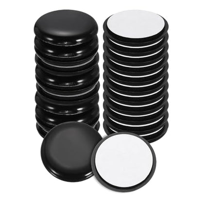 uxcell 24Pcs Plastic Furniture Sliders 1.5" Self-Adhesive Round Furniture Leg Protectors, Table Chairs Foot Cups Sliders Reusable Furnishing Movers for Hardwood Floors Tile Laminate - size: 1.5"