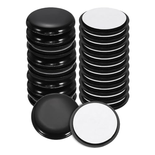 uxcell 24Pcs Plastic Furniture Sliders 1.5" Self-Adhesive Round Furniture Leg Protectors, Table Chairs Foot Cups Sliders Reusable Furnishing Movers for Hardwood Floors Tile Laminate - size: 1.5"