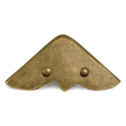 Brass "Three-Sided" Corner Plate – Set of 2, 2", by Hardware Philosophy