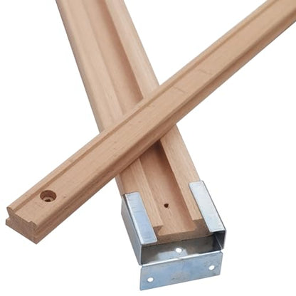 Wooden Drawer Slides 16 Inches Classic Wood Center Guide Track with Slide Glides (1 Pair) - size: 1 Pair