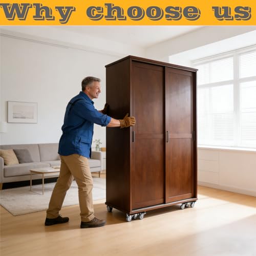 New Upgrade Furniture Sliders Furniture Movers with 4 Wheels, Furniture Lift Mover Tool Set with 360° Rotatable, Furniture Dolly for Moving Heavy Duty Sofa, Bed, Maximum Load 1100LBS