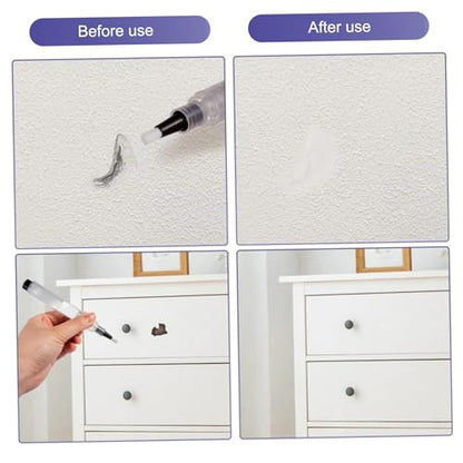 Fillable Touch up Paint Pen Brush, 5PCS 6ml Visible Paint Touch up Pen, Portable Refillable for Walls, Wood Floors, Cabinets, Windows, Doors.