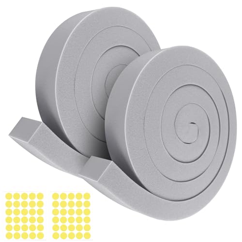 AC Window Seal Kit with Adhesive - 2Pcs Gray Foam Insulation Strips 1"x1"x6.5Ft,Air Conditioner Foam for Window Units, Energy Saving & Dustproof - size: 1''x1''x6.5ft-2pcs