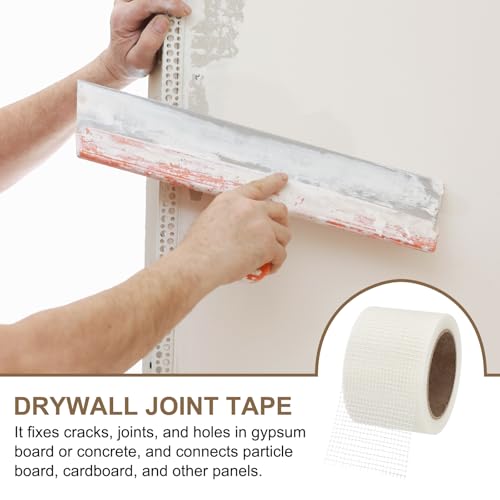 PATIKIL Drywall Repair Mesh Tape, 3 inch x 82 ft Fiberglass Repair Patch Self-Adhesive Dry Wall Joint Tape 8 Mesh Wall Hole Crack and Seam Patch, White - size: 3 inch x 82 Feet