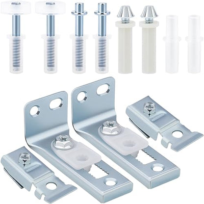 Bifold Door Hardware Repair Kit 2 Set, Includes Top and Bottom Brackets, Pivots, and Guide Wheel for Sliding Closet, Barn Door,Pocket, and Accordion