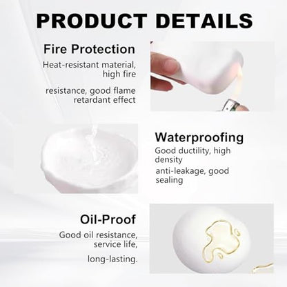 Waterproof Sealant Mastic,Repair Sealing Clay,Quick Mending Mud for Drain Connection,for Holes and Gaps Wall Filler,Air Conditioning Hole Waterproof Seal Putty(6pcs)