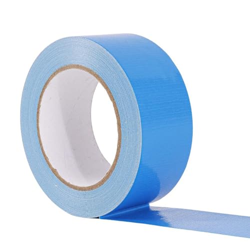 Duct Tape Blue 2 Inches x 30 Yards, No Residue, Waterproof, Tear by Hand, Heavy Duty, Strong Adhesive Blue Duct Tape for Repairs, Industrial, Professional Use - color: Sky Blue