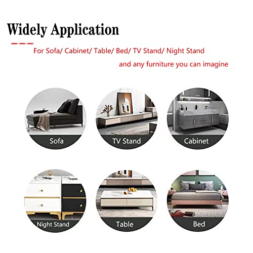 6 Inch Furniture Legs, Set of 4 Metal Furniture Legs Modern Triangle Feet Luxury Gold for Sofa Cabinet Cupboard Couch Chair Ottoman - color: Gold, size: 6 Inch